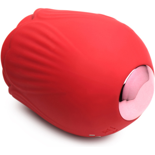 Bloomgasm - French Rose Licking and Vibrating Stimulator - Red