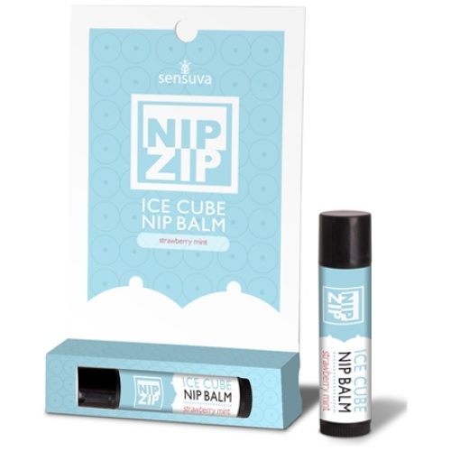 Nip Zip Ice Cube Nip Balm - Strawberry Mint - Tube Carded