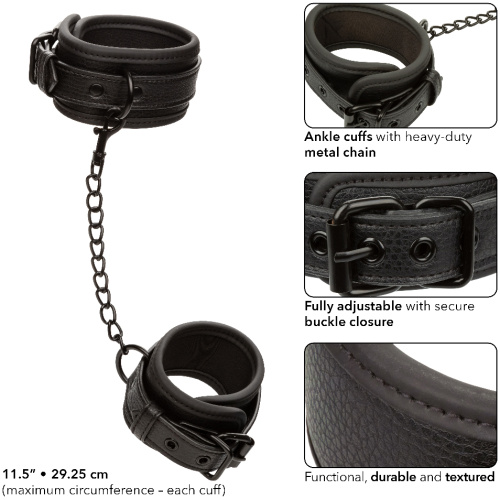 Nocturnal Collection Ankle Cuffs - Black