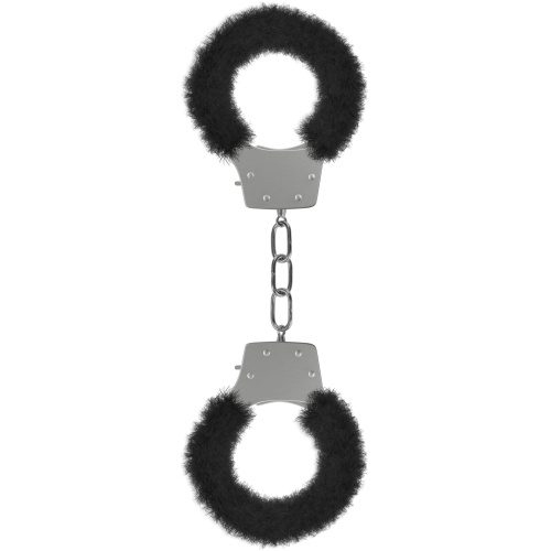 Pleasure Furry Handcuffs - Black
