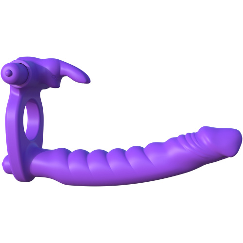 Fantasy C-Ringz Silicone Double Penetrator Rabbit - Purple