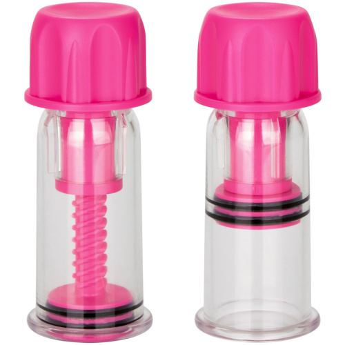 Nipple Play Vacuum Twist Suckers - Pink
