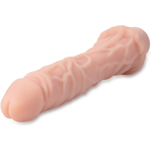 Dr. Skin Silicone - Dr. Richard - 9 Inch Vibrating Dildo -Beige