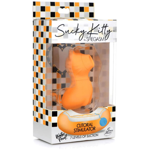 Sucky Kitty 7x Clitoral Stimulator - Orange