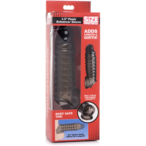 1.5 Inch Penis Enhancer Sleeve - Smoke