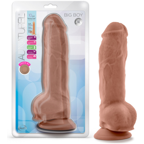 Au Naturel - Big Boy - 10 Inch Dildo - Mocha
