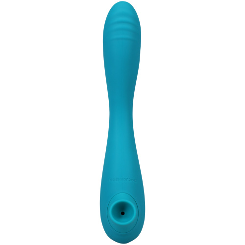 This Product Sucks - Sucking Clitoral Stimulator With Bendable G-Spot Vibrator - Teal