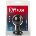 Round Butt Plug - Medium - Black