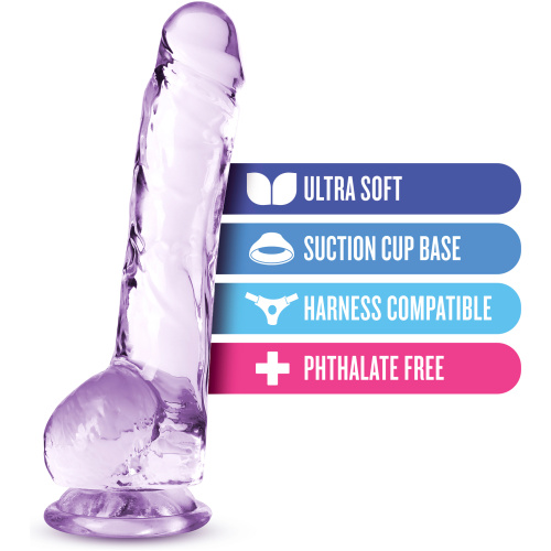 Naturally Yours - 8 Inch Crystalline Dildo - Amethyst
