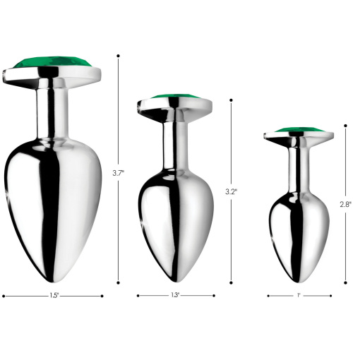 Emerald Gem Anal Plug Set