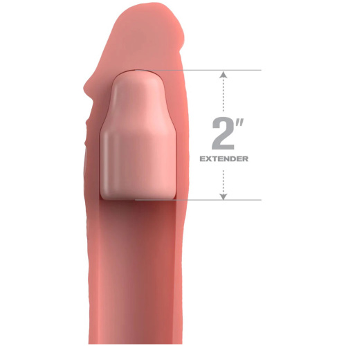 Fantasy X-Tensions Elite 8 Inch Sleeve With 2 Inch Plug - Light