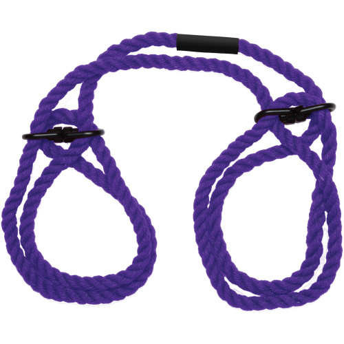 Merci - Restrain - 6mm Hemp Wrist or Ankle Cuffs - Violet