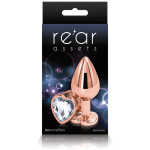 Rear Assets - Rose Gold Heart - Medium - Clear