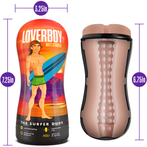 Loverboy - the Surfer Dude - Self Lubricating Stroker - Beige