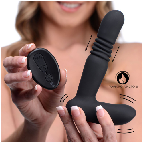 Silicone Thrusting Anal Plug With Remote Control