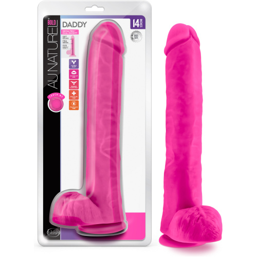 Au Naturel - Bold - Daddy - 14 Inch Dildo - Pink