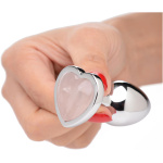Rose Quartz Heart Anal Plug -Medium