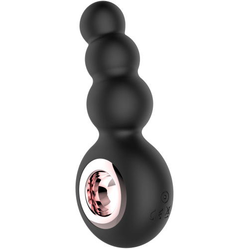 Gender Fluid Quiver Anal Ring Bead Vibe - Black