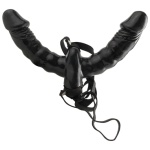 Fetish Fantasy Series Vibrating Double Delight Strap-on - Black