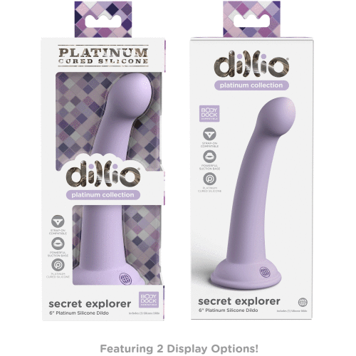 Dillio Platinum - Secret Explorer 6 Inch Dildo - Purple
