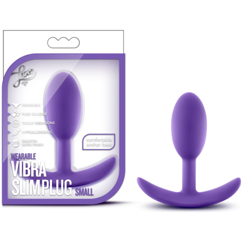 Luxe - Wearable Vibra Slim Plug - Small - Purple