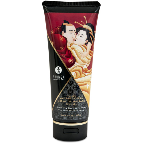 Kissable Massage Cream - Sparkling Strawberry  Wine - 7 Fl. Oz. / 200 ml
