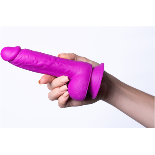 Josi Silicone Realistic Suction Cup Dong - Dark Purple