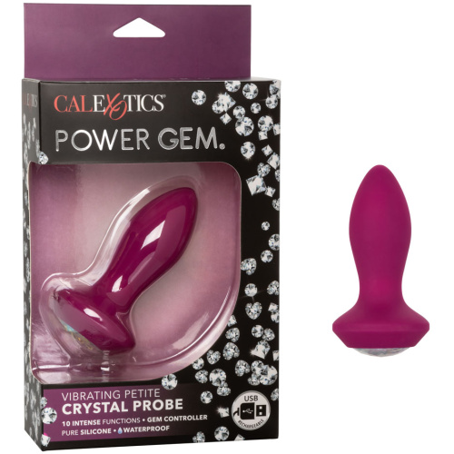 Power Gem Vibrating Petite Crystal Probe - Purple