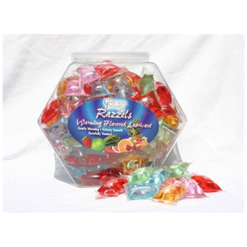 Razzels Warming Lubricant - 100 Pillow Fishbowl - Assorted Flavors