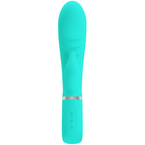 Prescott Super Soft Rabbit Silicone Vibrator - Teal