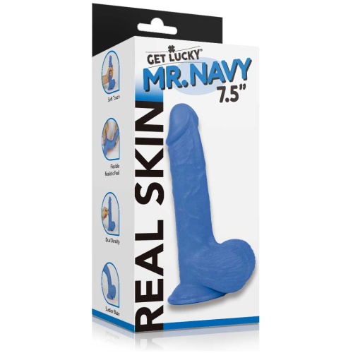 Get Lucky Ms. Navy 7.5 Inch Dildo - Blue