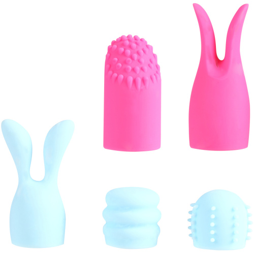 Quinn 5 Piece Silicone Attachments - Pink/blue