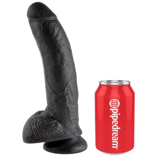 King Cock 9-Inch Cock With Balls - Black