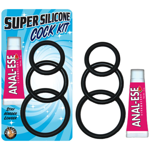 Super Silicone Cock Kit - Black