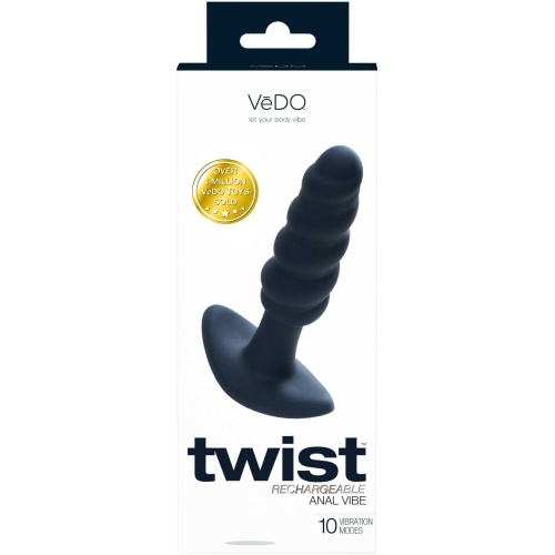 Twist Rechargeable Anal Vibe - Black Pearl