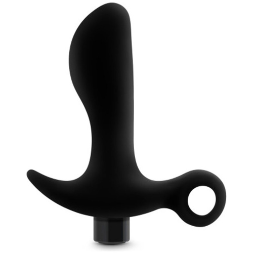 Anal Adventures - Platinum - Silicone Vibrating Prostate Massager 01 - Black