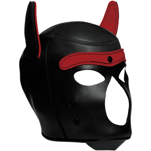 Spike Neoprene Puppy Hood - Red