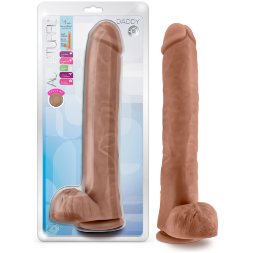 Au Naturel - Daddy - 14 Inch Dildo - Mocha