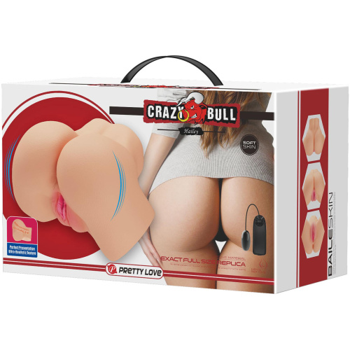 Hailey Realistic Vagina and Ass Vibrator - Light