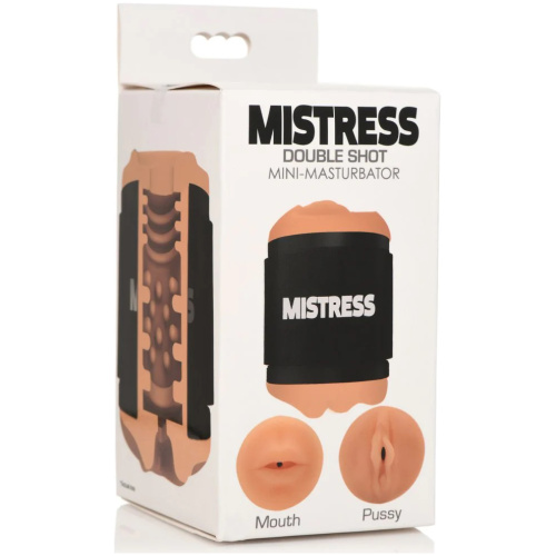 Mistress Double Shot Mouth and Pussy Stroker - Medium