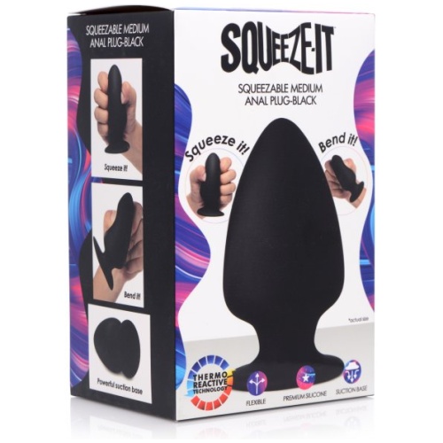 Squeezable Silicone Anal Plug - Medium