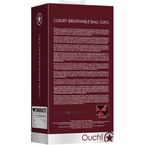 Breathable Luxury Ball Gag - Burgundy