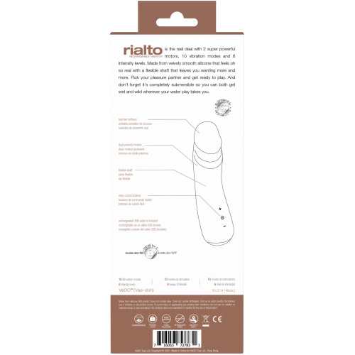 Rialto Rechargeable Vibrator - Mocha