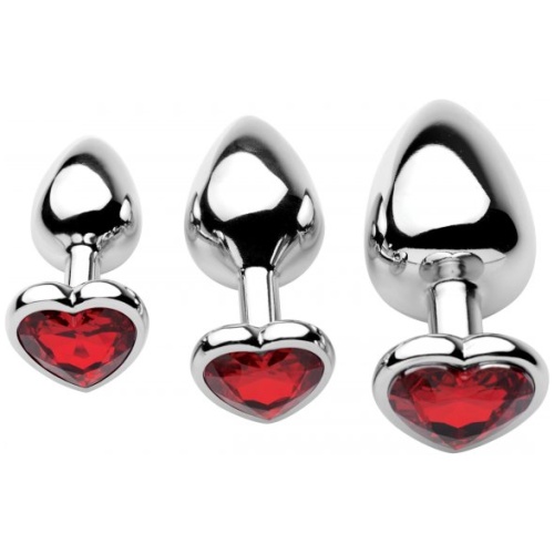 Chrome Hearts 3 Piece Anal Plugs With Gem Accents