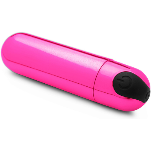 10x Rechargeable Vibrating Metallic Bullet - Pink
