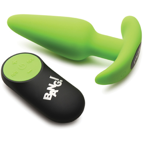 Glow in the Dark Butt Plug With Remote - Green