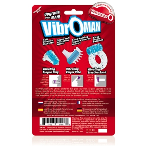 Screaming O Vibro Man - Each - Blue