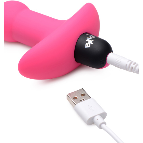 Bang - Vibrating Silicone Anal Beads and Remote Control - Pink