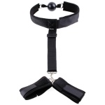 Fetish Fantasy Series Gag and Wrist Restraint - Black