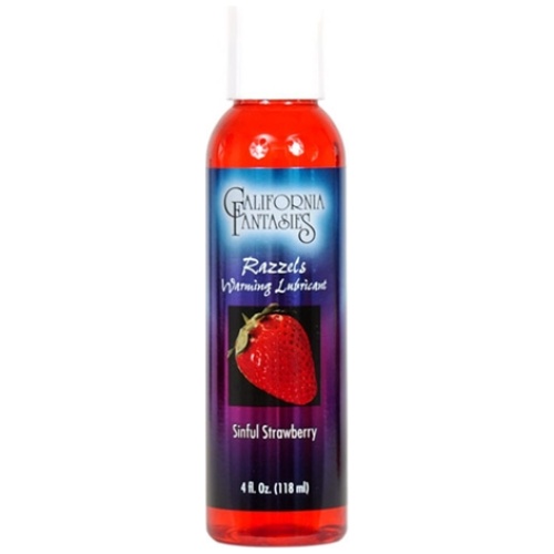 Razzels Warming Lubricant - Sinful Strawberry - 4 Oz. Bottle